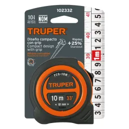 Winchas Flexometro Compactas 10M MedicionAmbosLados TPR ABS Truper 102332 Truper-Winchas Flexometro Compactas 10M MedicionAmbosL
