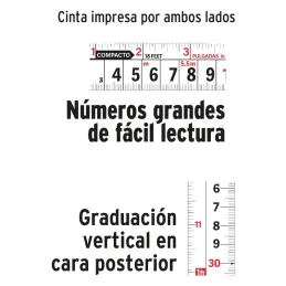 Winchas Flexometro Compactas 10M MedicionAmbosLados TPR ABS Truper 102332 Truper-Winchas Flexometro Compactas 10M MedicionAmbosL