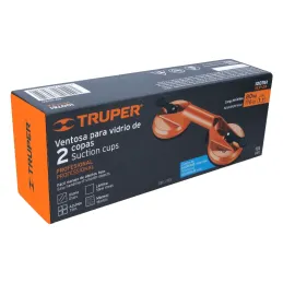 Ventosas de aluminio para vidrio 2 copas de succión Truper 100761 Truper-Ventosas de aluminio para vidrio 2 copas de succión Tru