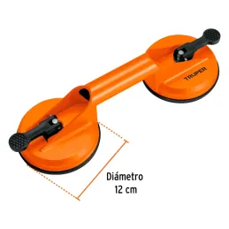 Ventosas de aluminio para vidrio 2 copas de succión Truper 100761 Truper-Ventosas de aluminio para vidrio 2 copas de succión Tru