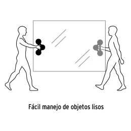 Ventosas de aluminio para vidrio 3 copas de succión Truper 100762 Truper-Ventosas de aluminio para vidrio 3 copas de succión Tru