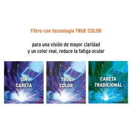 Careta electronica para soldar profesional sombra 9-13 Truper 102228 Truper-Careta electronica para soldar profesional sombra 9-