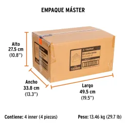 Kit contra caídas con arnes de tres anillos Truper 100889 Truper-Kit contra caídas con arnes de tres anillos Truper 100889 Cinta