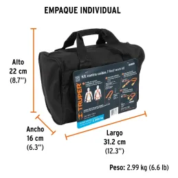 Kit contra caídas con arnes de tres anillos Truper 100889 Truper-Kit contra caídas con arnes de tres anillos Truper 100889 Cinta