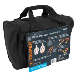 Kit contra caídas con arnes de tres anillos Truper 100889 Truper-Kit contra caídas con arnes de tres anillos Truper 100889 Cinta