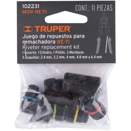 Kit de refacciones y mordazas para remachadora 100733 RE-TI Truper 102231 Truper-Kit de refacciones y mordazas para remachadora 