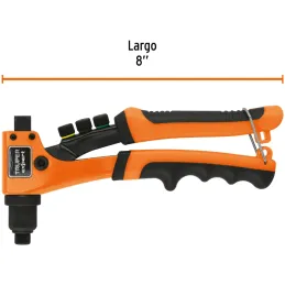 Remachadora 8" Profesional 4Boquillas Truper 100333 Truper-Remachadora 8" Profesional 4Boquillas Truper 100333 Cuerpo de alumini