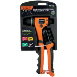 Remachadora 8" Profesional 4Boquillas Truper 100333 Truper-Remachadora 8" Profesional 4Boquillas Truper 100333 Cuerpo de alumini