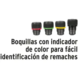 Remachadora 8" Profesional 4Boquillas Truper 100333 Truper-Remachadora 8" Profesional 4Boquillas Truper 100333 Cuerpo de alumini