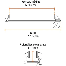 Prensas de ajuste rapido 12" uso rudo Truper 100143 Truper-Prensas de ajuste rapido 12" uso rudo Truper 100143 Cuerpo de nylon p
