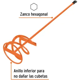 Revolvedores de pintura 60cm x12cm Mezcladores Truper 102461 Truper-Revolvedores de pintura 60cm x12cm Mezcladores Truper 102461