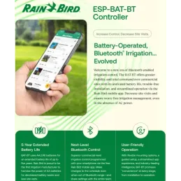 Programador de Riego ESP-BAT-BT4 4Estaciones para Electrovalvulas 9v con Bluetooth Rain Bird Controlador Rain Bird-Programador d
