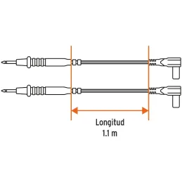 Juego de cables de prueba para multímetro Truper 102406 Truper-Juego de cables de prueba para multímetro Truper 102406 Compatibl