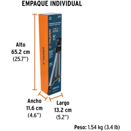 Tripodes Telescopico para nivel laser 1.45m 360G E1/4 Truper 100811 Truper-Tripodes Telescopico para nivel laser 1.45m 360G E1/4