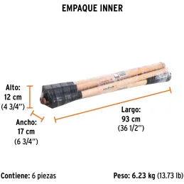 Mango de Repuesto para zapapicos y talachos 36" Madera Truper 102792 Truper-Mango de Repuesto para zapapicos y talachos 36" Made