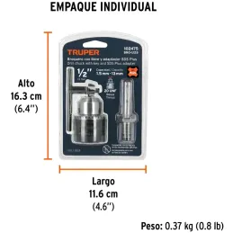 Mandriles Chucks con Llave 1/2" con adaptador SDS Plus Truper 102475 Truper-Mandriles Chucks con Llave 1/2" con adaptador SDS Pl