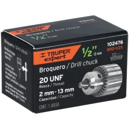 Mandriles Chucks con Llave 1/2" Truper 102476 Truper-Mandriles Chucks con Llave 1/2" Truper 102476 Firme sujeción de accesorios 