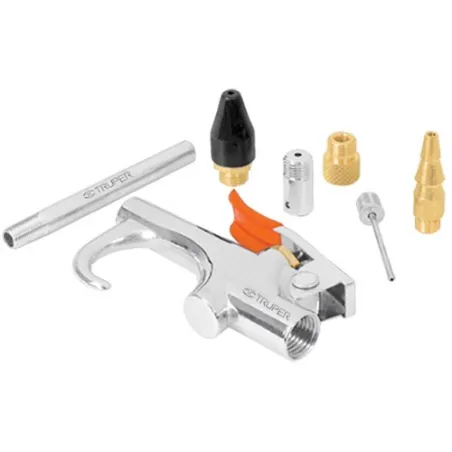  Juego de pistola Sopleteadora con 2 Boquillas y 4 Accesorios, Diseño Compacto, 1/4 NPT, JAN-7 19078 Truper 14.915254 Juego de p