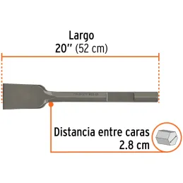 Cinceles de punta 3" x16" ZHexagonal Para MartilloDemoledor Hex Truper 101232 Truper-Cinceles de punta 3" x16" ZHexagonal Para M