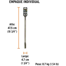 Cinceles SDS max Acanalados 7/8" x16" Truper 101239 Truper-Cinceles SDS max Acanalados 7/8" x16" Truper 101239 Para perforacione