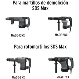 Cinceles SDS max Mayolicas 1-1/2" x16" Truper 101238 Truper-Cinceles SDS max Mayolicas 1-1/2" x16" Truper 101238 Para perforacio