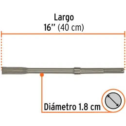 Cinceles SDS max plano 1" x16" Truper 101237 Truper-Cinceles SDS max plano 1" x16" Truper 101237 Para perforaciones en concreto,