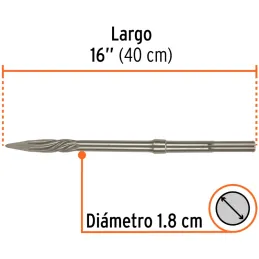 Cinceles SDS max punta de 16" Truper 101236 Truper-Cinceles SDS max punta de 16" Truper 101236 Para perforaciones en concreto, l