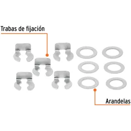Repuesto arandelas y traba de fijacion para FUM-12, 16 y 20 Truper 12002 Truper-Repuesto arandelas y traba de fijacion para FUM-