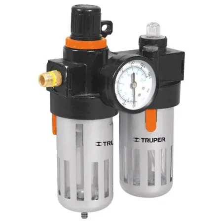  Filtro de Limpieza y Lubricacion, Elimina contaminantes Solido y Liquidos Max 140 PSI, 1/4 NPT, UNI-LL-1/4 19238 Truper 93.2203