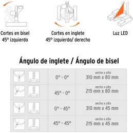 Sierra Ingleteadora 10" 1900W compuesta 220V Madera Aluminio Truper 103221 Truper-Sierra Ingleteadora 10" 1900W compuesta 220V M