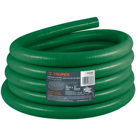 Rollos Mangueras Rigida 3" x30m succion para motobomba Truper 101040 Truper-Rollos Mangueras Rigida 3" x30m succion para motobom