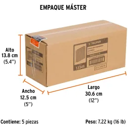 Grapas Corona 7/16" Calibre 16 L50mm Engrapadora Neumatica C1000u Truper 13349 Truper-Grapas Corona 7/16" Calibre 16 L50mm Engra