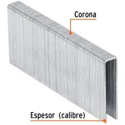 Grapas Corona 7/16" Calibre 16 L45mm Engrapadora Neumatica C1000u Truper 13348 Truper-Grapas Corona 7/16" Calibre 16 L45mm Engra