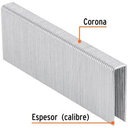 Grapas Corona 7/16" Calibre 16 L38mm Engrapadora Neumatica C1000u Truper 13335 Truper-Grapas Corona 7/16" Calibre 16 L38mm Engra