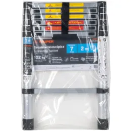 Escaleras Telescopica 7 peldaños T2 102kg Plegable Aluminio Truper 101903 Truper-Escaleras Telescopica 7 peldaños T2 102kg Plega
