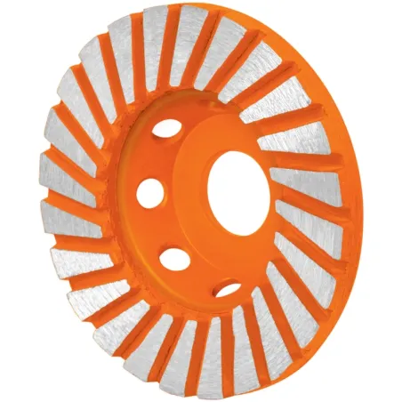 Copas de diamantes Turbo 4" DesbastePulidoNivelar Concreto E7/8 Truper 12258 Truper-Copas de diamantes Turbo 4" DesbastePulidoNi