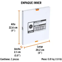 Discos de diamantes 7" x2.8mm para corte metal E7/8 Truper 15154 Truper-Discos de diamantes 7" x2.8mm para corte metal E7/8 Trup