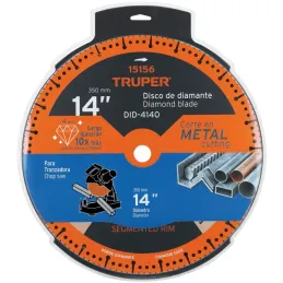 Discos de diamantes 14" x4mm para corte metal E1 Truper 15156 Truper-Discos de diamantes 14" x4mm para corte metal E1 Truper 151