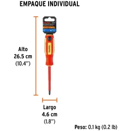 Desarmador Estrella 1/4" x4" Aislado 1000V Truper 102241 Truper-Desarmador Estrella 1/4" x4" Aislado 1000V Truper 102241 Punta d