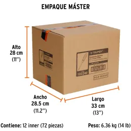 Desarmador Estrella 3/16" x3" Aislado 1000V Truper 102240 Truper-Desarmador Estrella 3/16" x3" Aislado 1000V Truper 102240 Punta