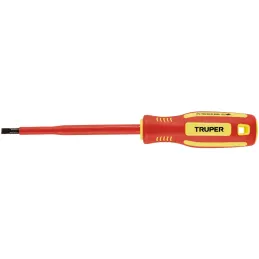 Desarmador Plano 7/32" x5" Aislado 1000V Truper 102242 Truper-Desarmador Plano 7/32" x5" Aislado 1000V Truper 102242 Punta de ac