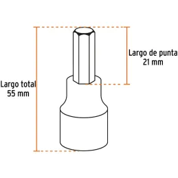 Juego de Dados cuadro 7Piezas Punta hexagonal Milimetrico Truper 102238 Truper-Juego de Dados cuadro 7Piezas Punta hexagonal Mil