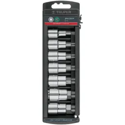 Juego de Dados cuadro 7Piezas Punta hexagonal Pulgadas STD Truper 102239 Truper-Juego de Dados cuadro 7Piezas Punta hexagonal Pu