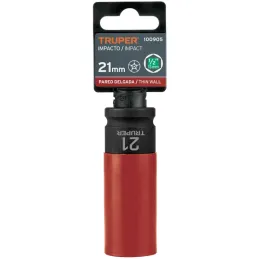 Dados 21mm E1/2 Impacto Tubulares Hexagonales Con Polipropileno Truper 100905 Truper-Dados 21mm E1/2 Impacto Tubulares Hexagonal