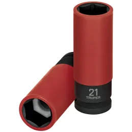 Dados 21mm E1/2 Impacto Tubulares Hexagonales Con Polipropileno Truper 100905 Truper-Dados 21mm E1/2 Impacto Tubulares Hexagonal