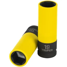 Dados 19mm E1/2 Impacto Tubulares Hexagonales Con Polipropileno Truper 100931 Truper-Dados 19mm E1/2 Impacto Tubulares Hexagonal