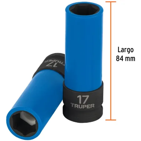 Dados 17mm E1/2 Impacto Tubulares Hexagonales Con Polipropileno Truper 100930 Truper-Dados 17mm E1/2 Impacto Tubulares Hexagonal