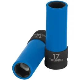 Dados 17mm E1/2 Impacto Tubulares Hexagonales Con Polipropileno Truper 100930 Truper-Dados 17mm E1/2 Impacto Tubulares Hexagonal