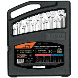 Juegos de 20 Llaves Combinadas extralargas STD y MM Expert Truper 13691 Truper-Juegos de 20 Llaves Combinadas extralargas STD y 