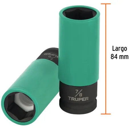 Dados 7/8" E1/2 Impacto Tubulares Hexagonales Con Polipropileno Truper 100929 Truper-Dados 7/8" E1/2 Impacto Tubulares Hexagonal
